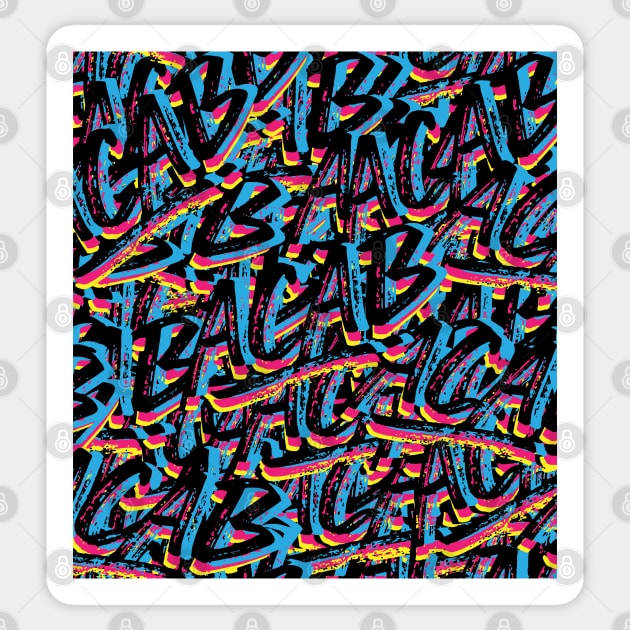 acab cmyk graffiti pattern Sticker by LaBearDod